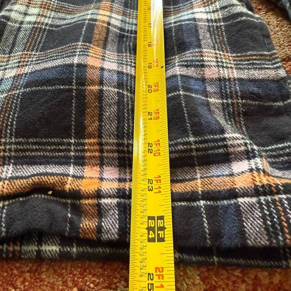 A107- Zara Plaid Utility Jacket - Black, White, Orange - Picture 6 of 6